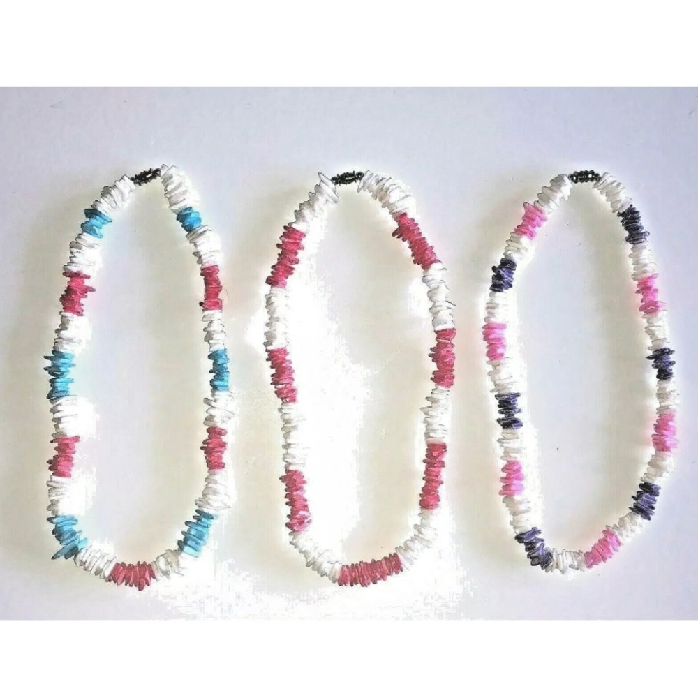 3 Hawaiian Puka Shell Necklaces